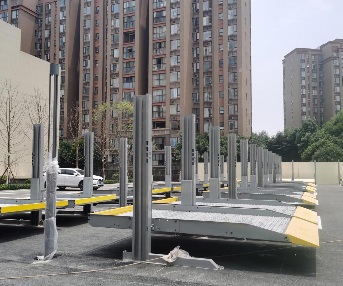 永登两柱简易式机械停车过验收